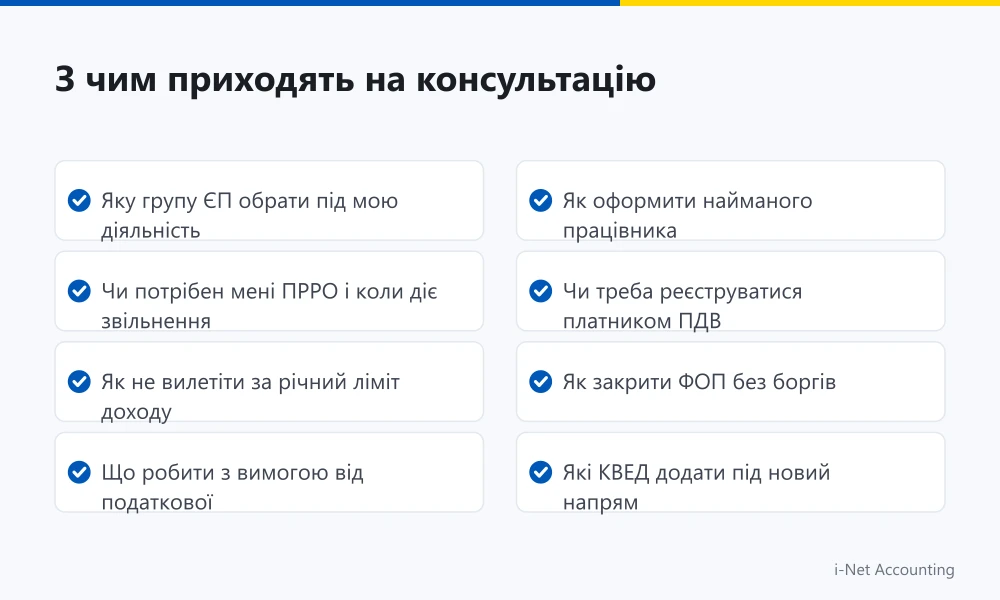Податкові та облікові питання для роз'яснення на консультації