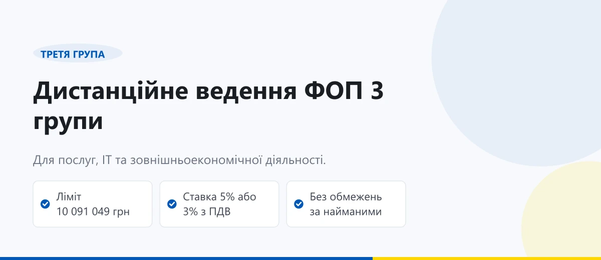 Дистанційне ведення ФОП 3 групи: онлайн супровід бізнесу